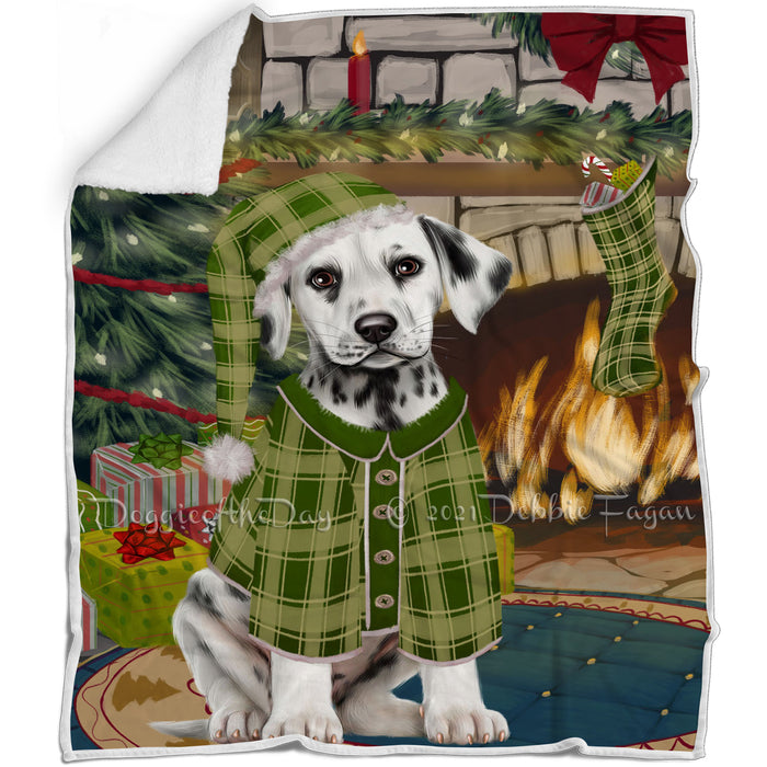 The Stocking was Hung Dalmatian Dog Blanket BLNKT117111
