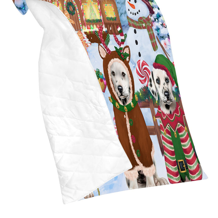 Holiday Gingerbread Cookie Dalmatian Dogs Quilt
