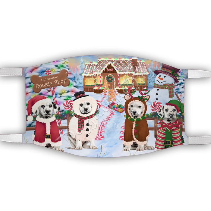 Holiday Gingerbread Cookie Dalmatian Dogs Shop Face Mask FM48892