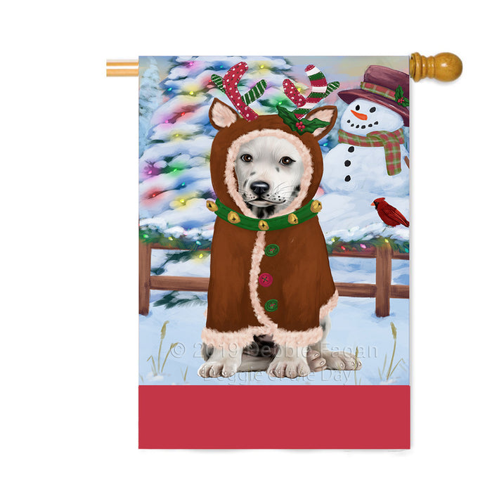 Personalized Gingerbread Candyfest Dalmatian Dog Custom House Flag FLG63814