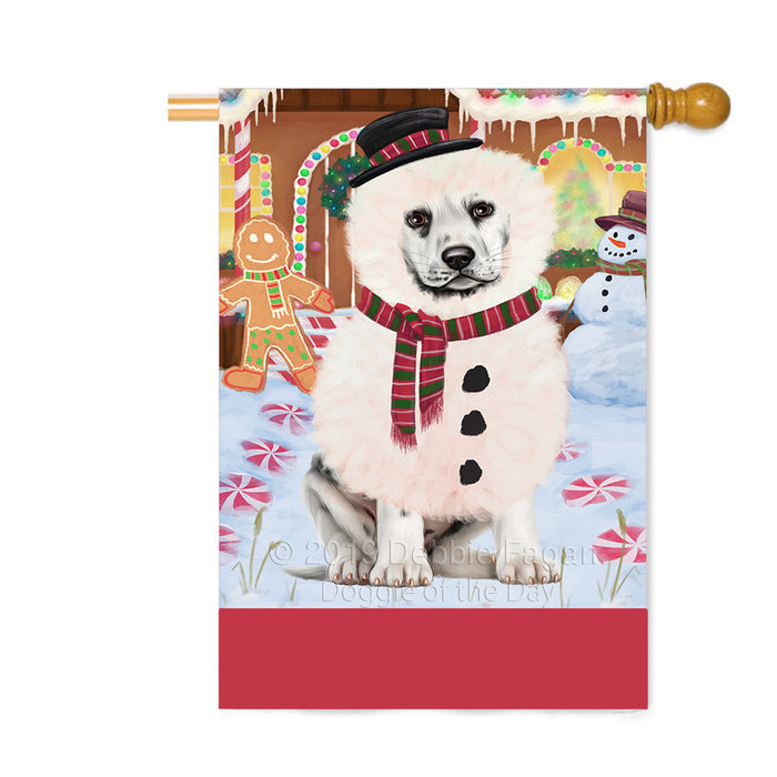 Personalized Gingerbread Candyfest Dalmatian Dog Custom House Flag FLG63816