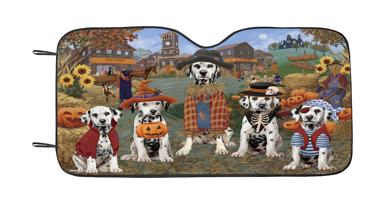 Halloween 'Round Town Dalmatian Dogs Car Sun Shade