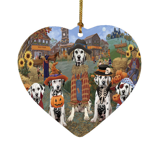 Halloween 'Round Town Corgi Dogs Heart Christmas Ornament HPOR57492