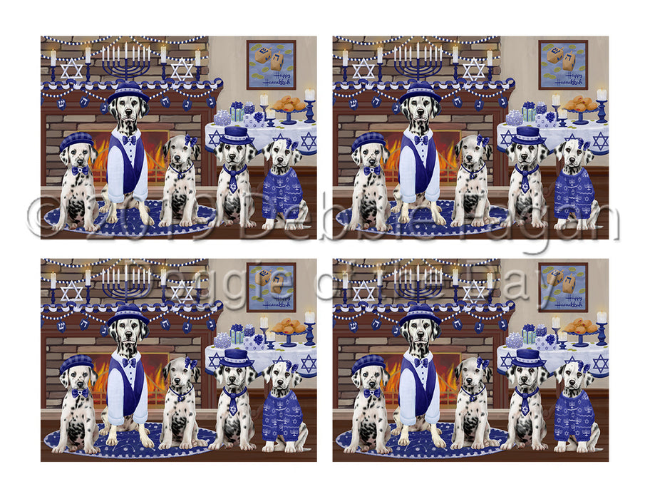 Happy Hanukkah Family Dalmatian Dogs Placemat