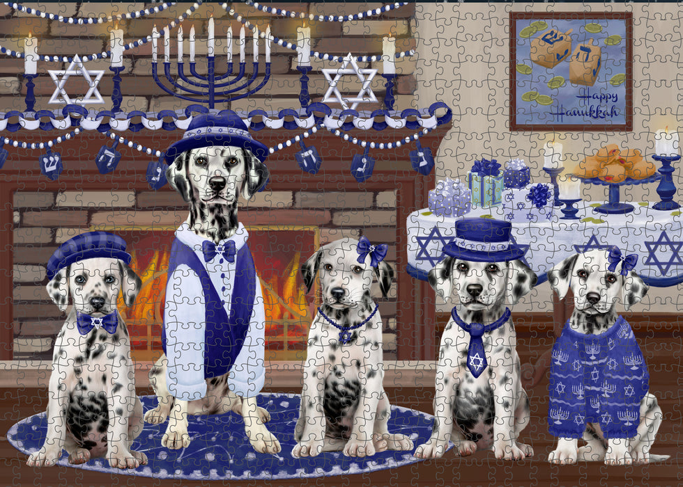 Happy Hanukkah Family and Happy Hanukkah Both Dalmatian Dogs Puzzle  PUZL96772