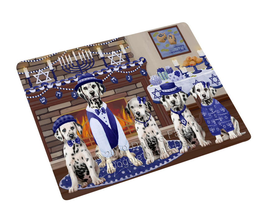 Happy Hanukkah Family and Happy Hanukkah Both Dalmatian Dogs Magnet MAG77647 (Small 5.5" x 4.25")