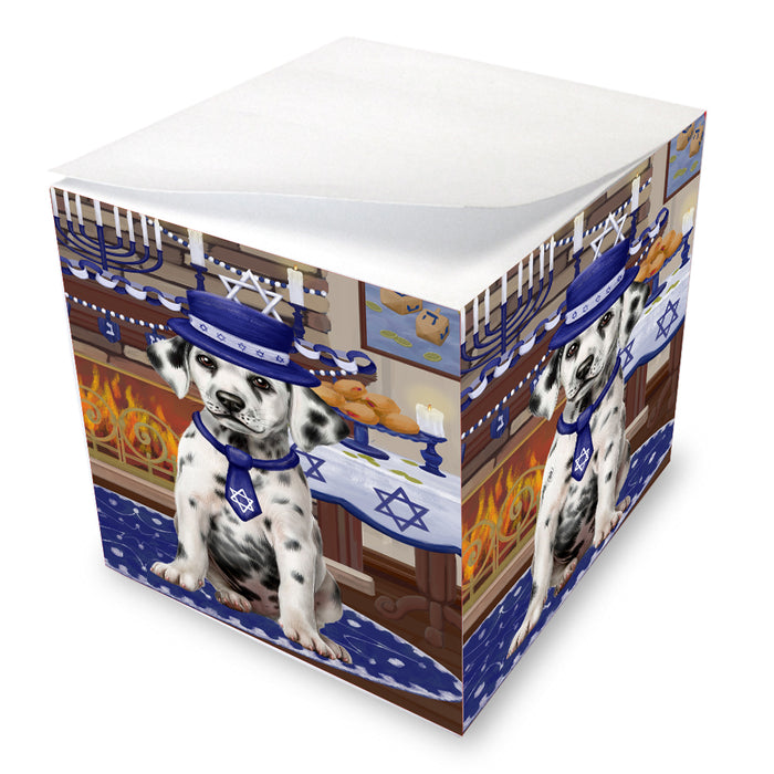 Happy Hanukkah Family Dalmatian Dogs note cube NOC-DOTD-A56700