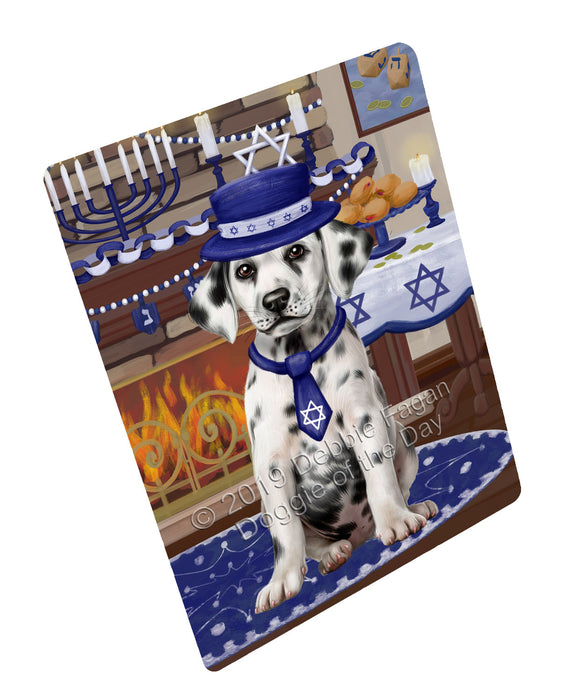 Happy Hanukkah Family and Happy Hanukkah Both Dalmatian Dog Large Refrigerator / Dishwasher Magnet RMAG105126