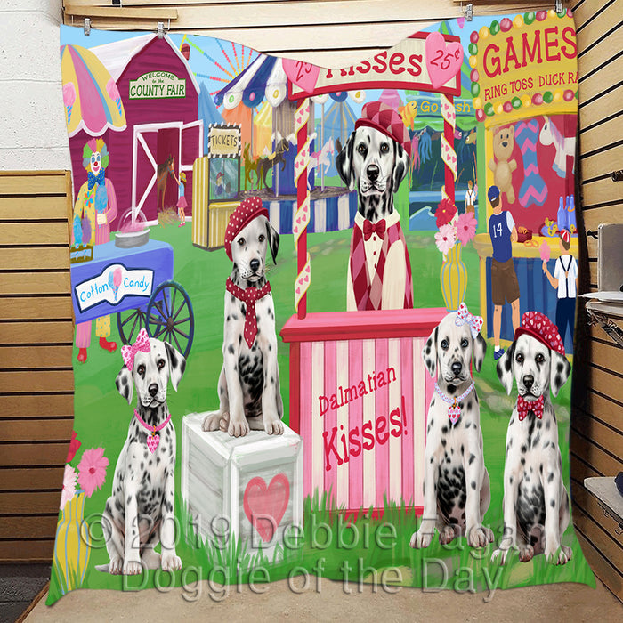 Carnival Kissing Booth Dalmatian Dogs Quilt