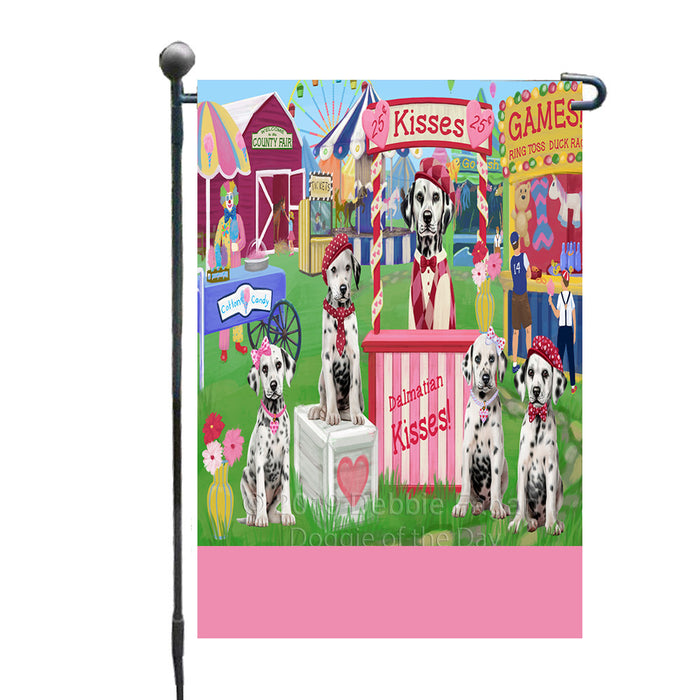 Personalized Carnival Kissing Booth Dalmatian Dogs Custom Garden Flag GFLG64280