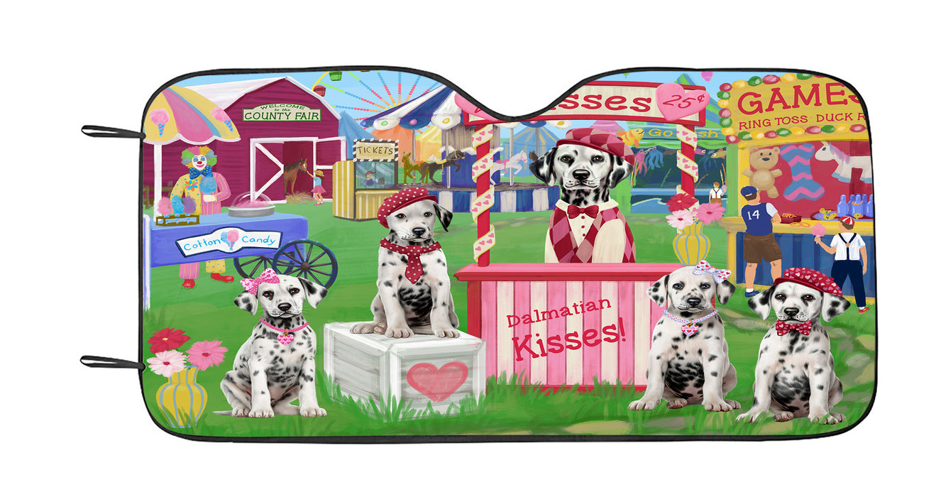 Carnival Kissing Booth Dalmatian Dogs Car Sun Shade
