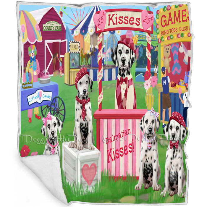 Carnival Kissing Booth Dalmatians Dog Blanket BLNKT121908