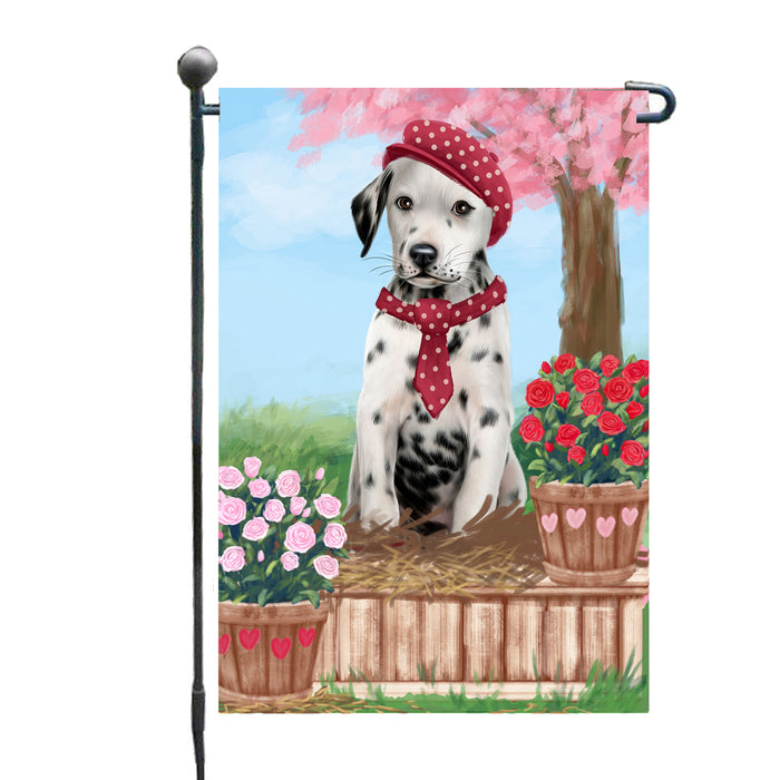Personalized Rosie 25 Cent Kisses Dalmatian Dog Custom Garden Flag GFLG64708