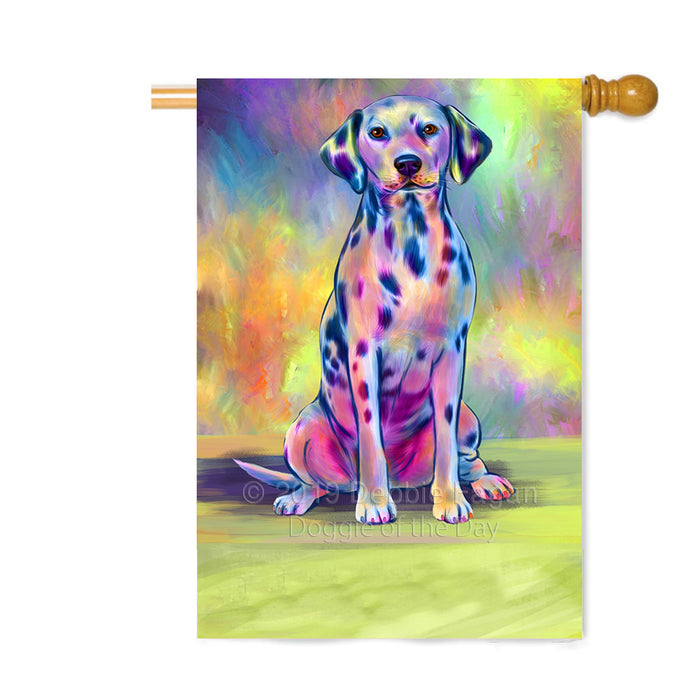 Personalized Paradise Wave Dalmatian Dog Custom House Flag FLG-DOTD-A60088