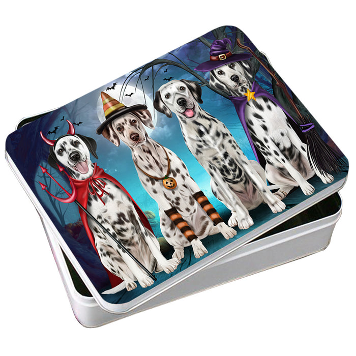 Happy Halloween Trick or Treat Dalmatian Dog Photo Storage Tin PITN52581