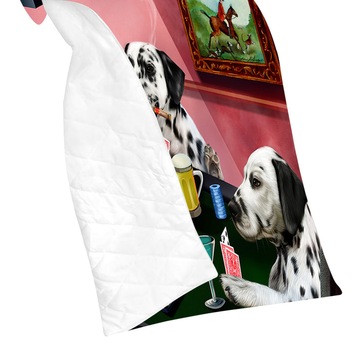 Home of  Dalmatian Dogs Playing Poker Quilt