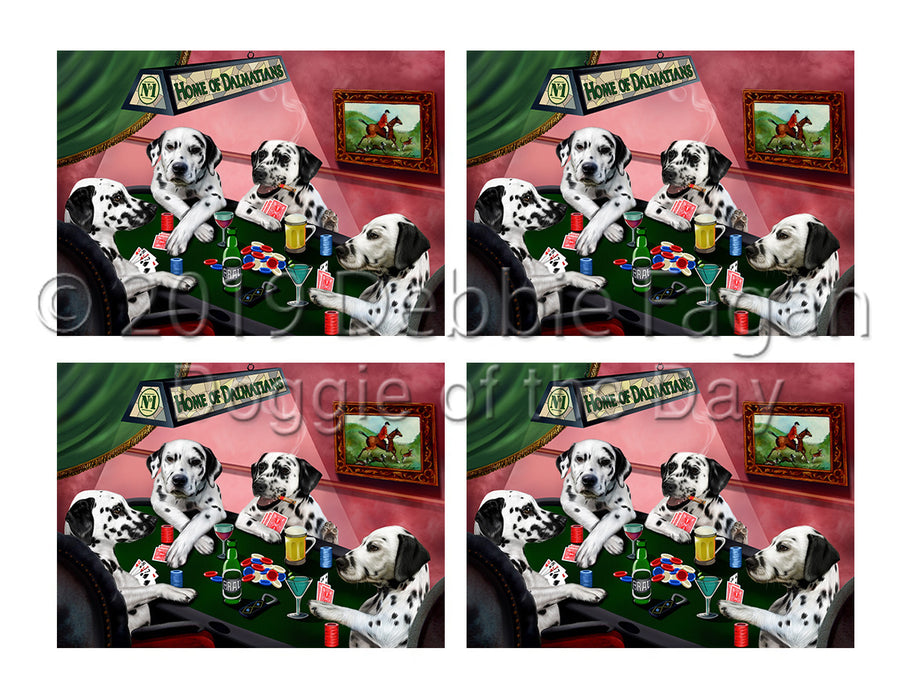 Home of  Dalmatian Dogs Playing Poker Placemat
