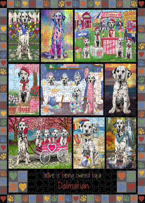 Love is Being Owned Dalmatian Dog Grey Puzzle with Photo Tin PUZL98424