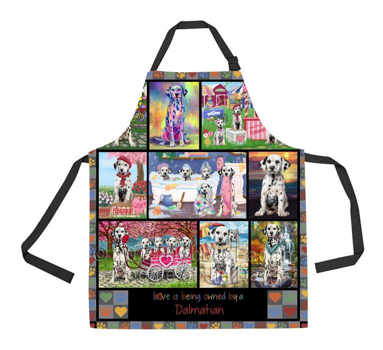 Love is Being Owned Dalmatian Dog Grey Apron