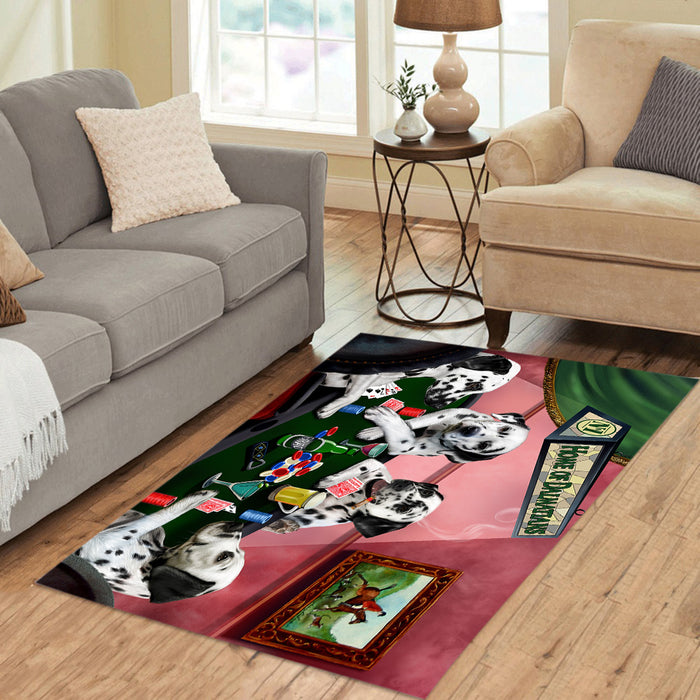 Home of  Dalmatian Dogs Playing Poker Area Rug