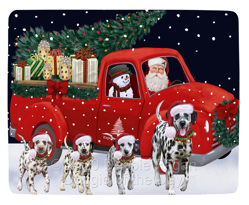 Christmas Express Delivery Red Truck Running Dalmatian Dogs Blanket BLNKT141788