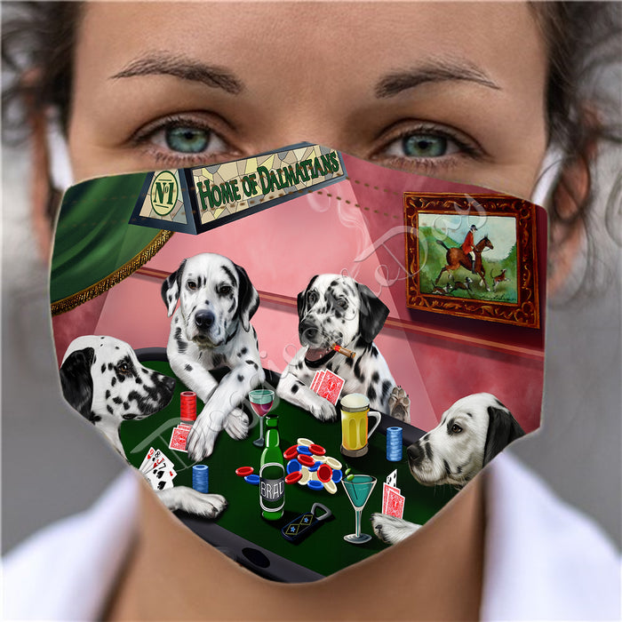 Home of Dalmatian Dogs Playing Poker Face Mask FM49788