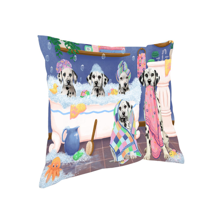 Rub A Dub Dogs In A Tub Dalmatians Dog Pillow PIL81436