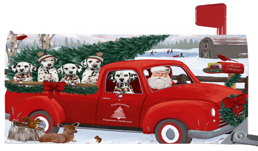 Magnetic Mailbox Cover Christmas Santa Express Delivery Dalmatians Dog MBC48317
