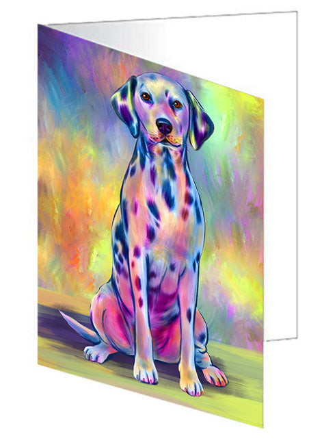 Paradise Wave Dalmatian Dog Handmade Artwork Assorted Pets Greeting Cards and Note Cards with Envelopes for All Occasions and Holiday Seasons GCD74633