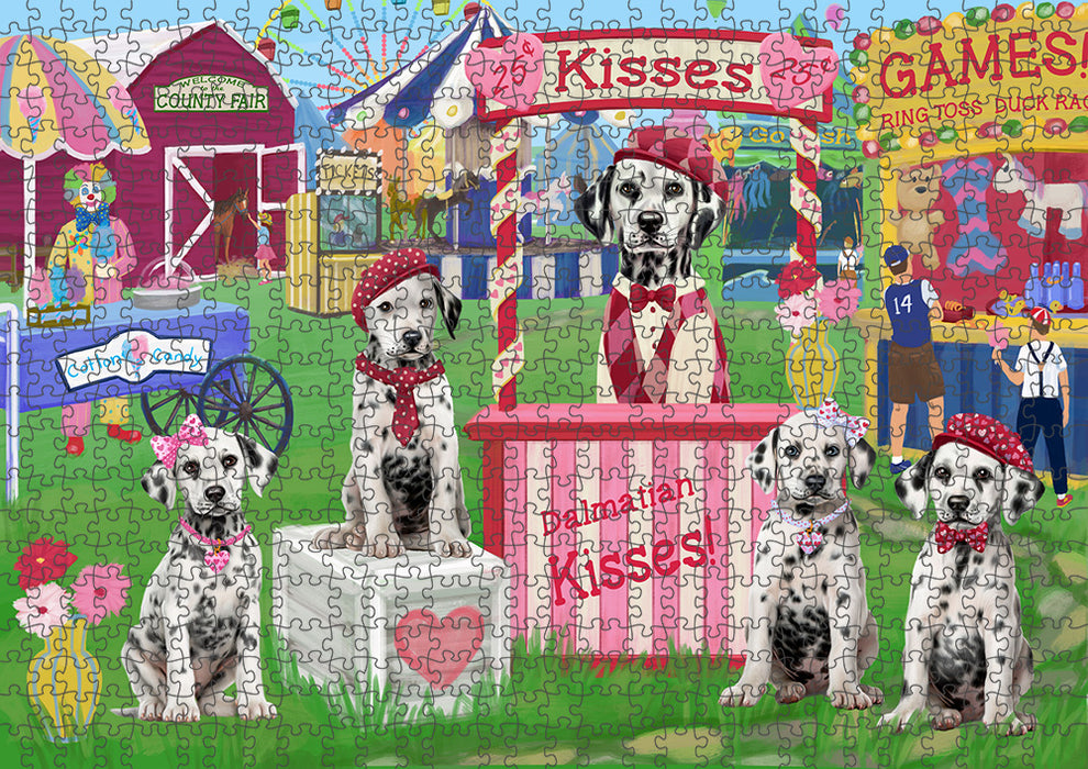 Carnival Kissing Booth Dalmatians Dog Puzzle with Photo Tin PUZL91532