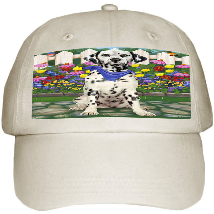 Spring Floral Dalmatian Dog Ball Hat Cap HAT53334