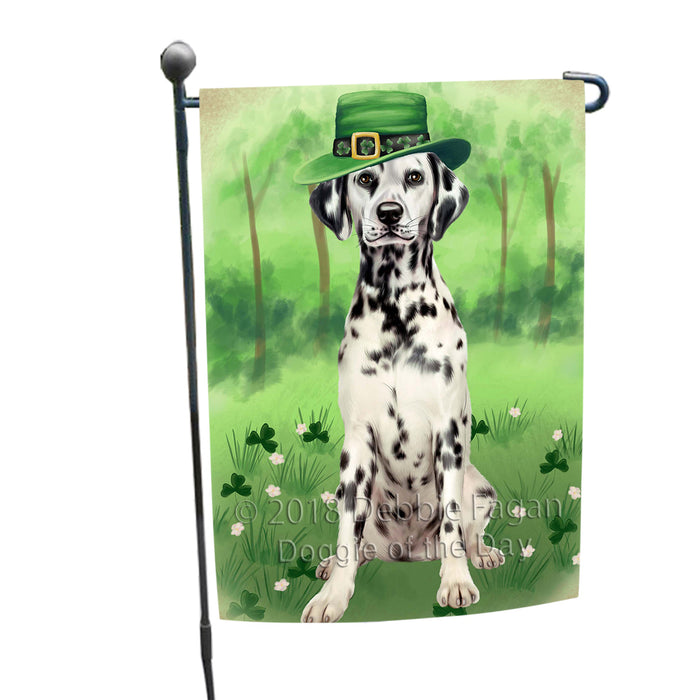St. Patricks Day Irish Portrait Dalmatian Dog Garden Flag GFLG48701