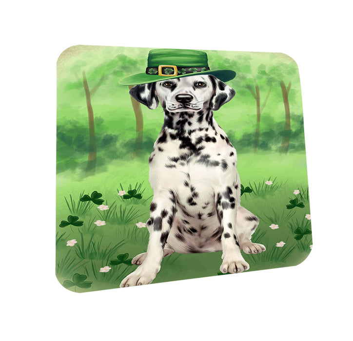 St. Patricks Day Irish Portrait Dalmatian Dog Coasters Set of 4 CST48751