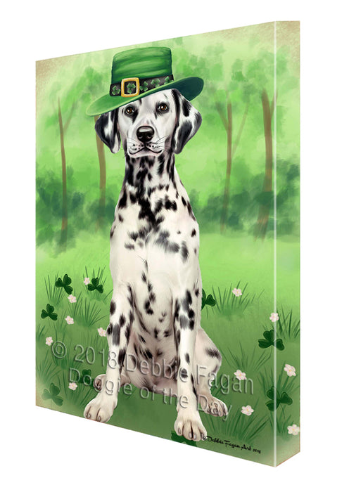 St. Patricks Day Irish Portrait Dalmatian Dog Canvas Wall Art CVS54741