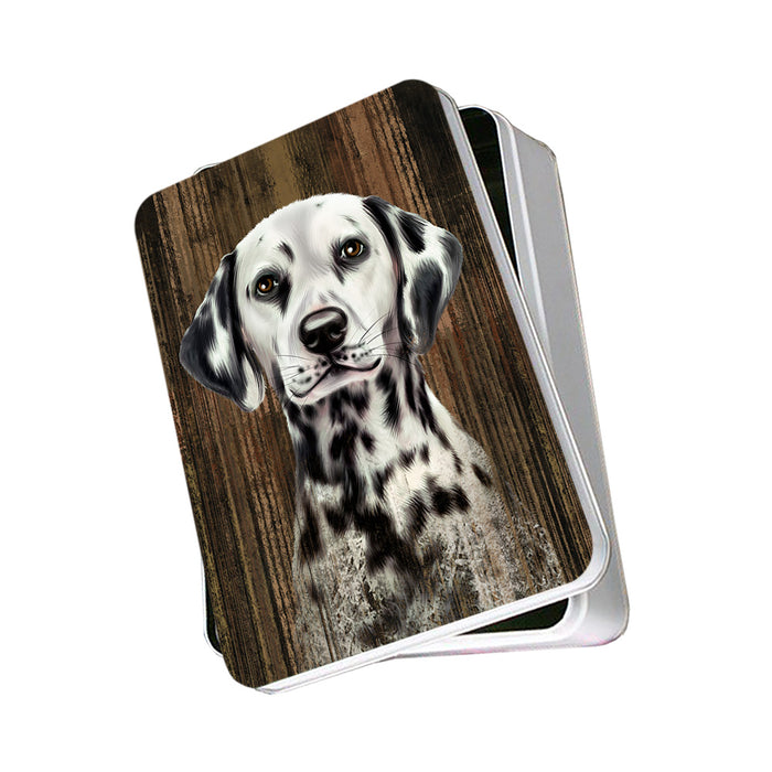 Rustic Dalmatian Dog Photo Storage Tin PITN50396