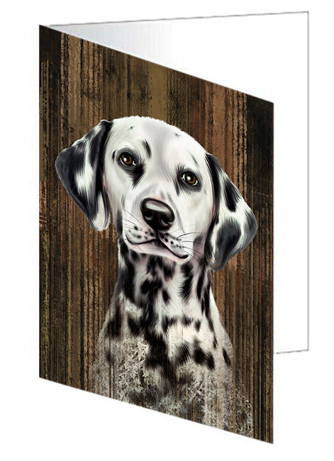 Rustic Dalmatian Dog Handmade Artwork Assorted Pets Greeting Cards and Note Cards with Envelopes for All Occasions and Holiday Seasons GCD55217