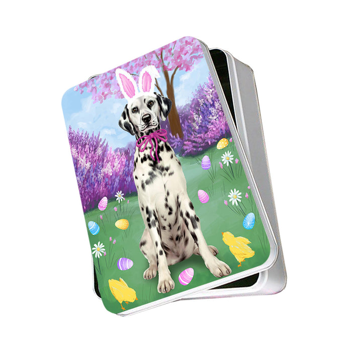 Dalmatian Dog Easter Holiday Photo Storage Tin PITN49136