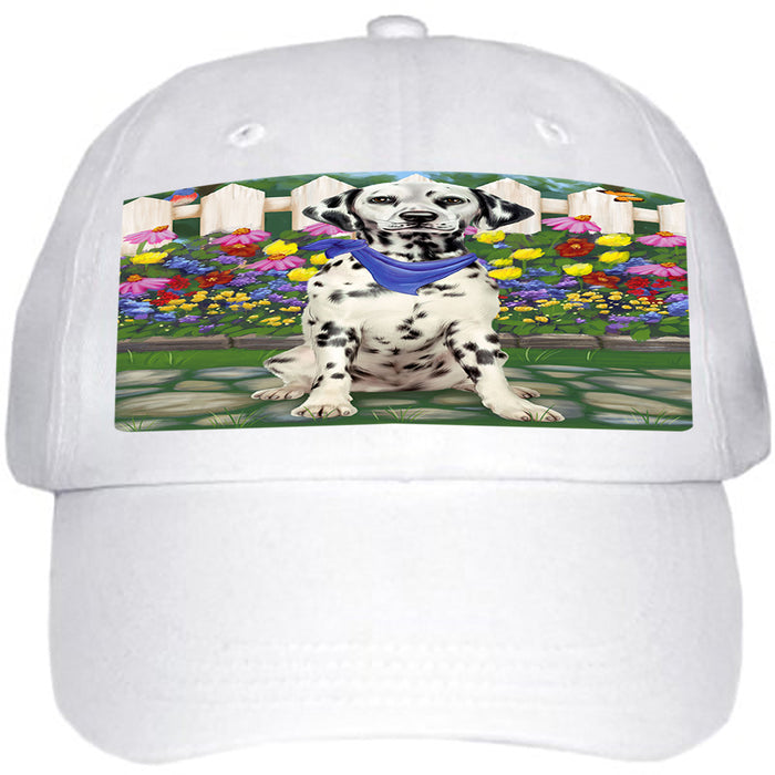 Spring Floral Dalmatian Dog Ball Hat Cap HAT53334