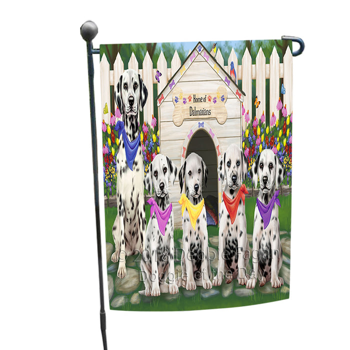 Spring Dog House Dalmatians Dog Garden Flag GFLG49697