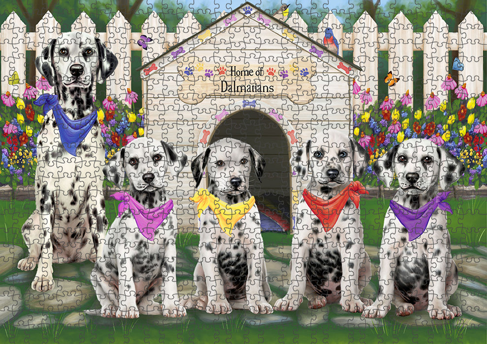 Spring Dog House Dalmatians Dog Puzzle with Photo Tin PUZL53310
