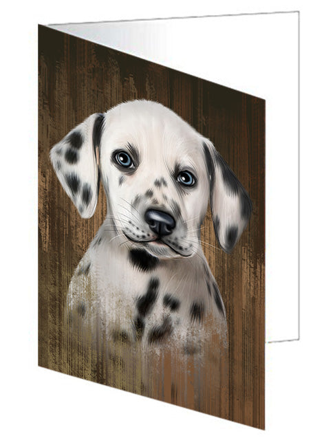 Rustic Dalmatian Dog Handmade Artwork Assorted Pets Greeting Cards and Note Cards with Envelopes for All Occasions and Holiday Seasons GCD55220