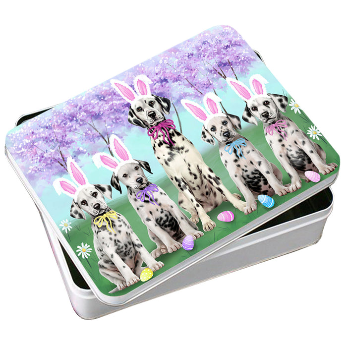 Dalmatians Dog Easter Holiday Photo Storage Tin PITN49137