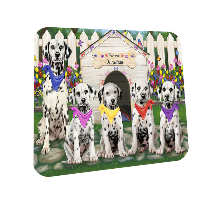 Spring Dog House Dalmatians Dog Coasters Set of 4 CST49827
