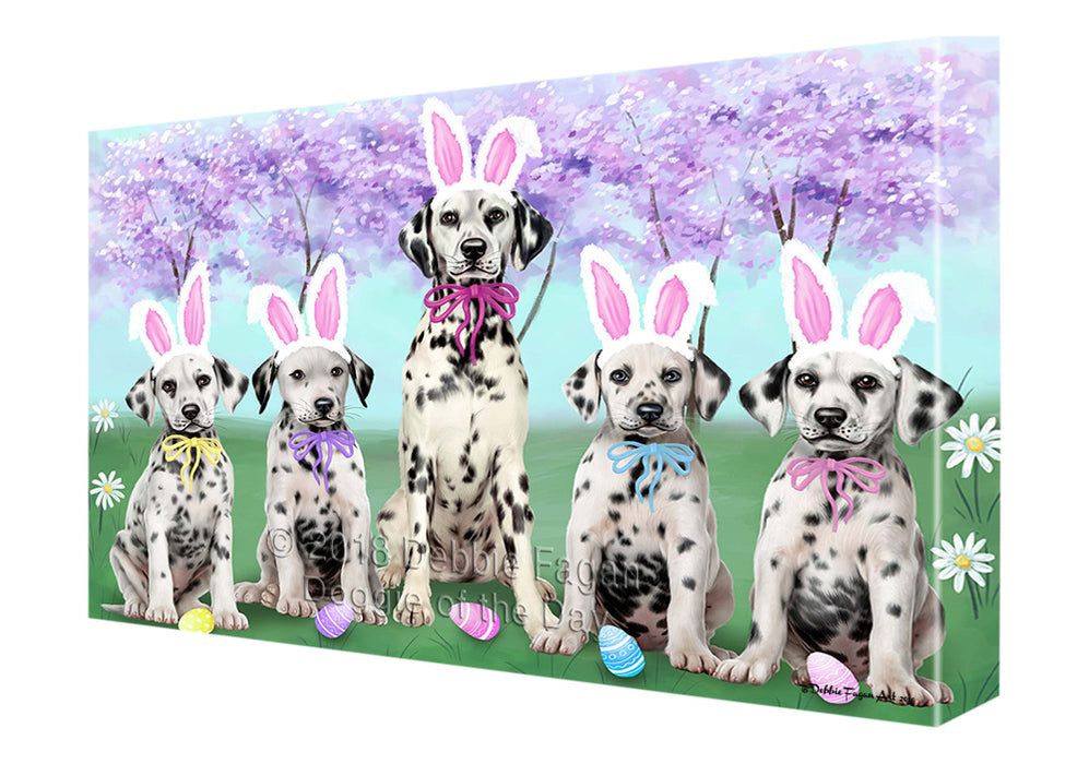 Dalmatians Dog Easter Holiday Canvas Wall Art CVS57846