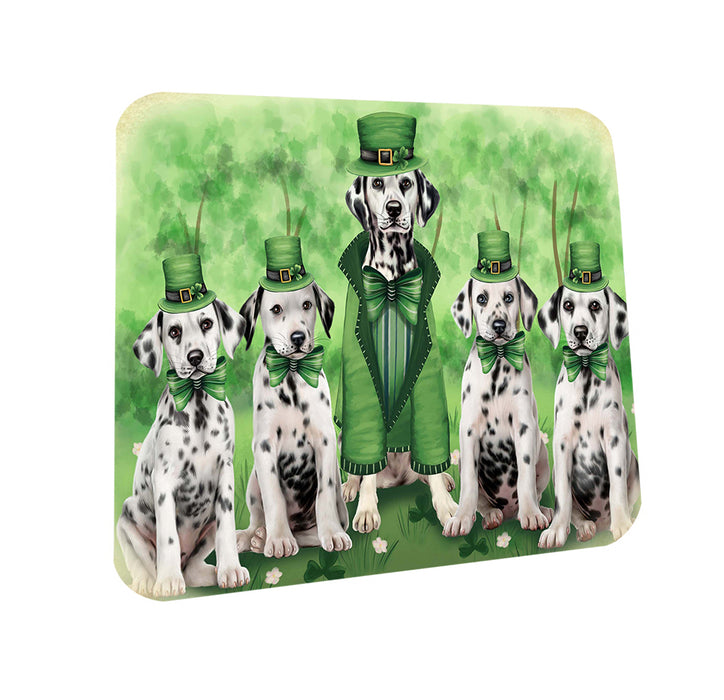 St. Patricks Day Irish Family Portrait Dalmatians Dog Coasters Set of 4 CST48752