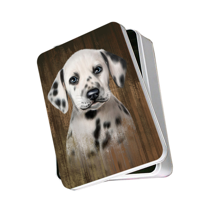 Rustic Dalmatian Dog Photo Storage Tin PITN50397