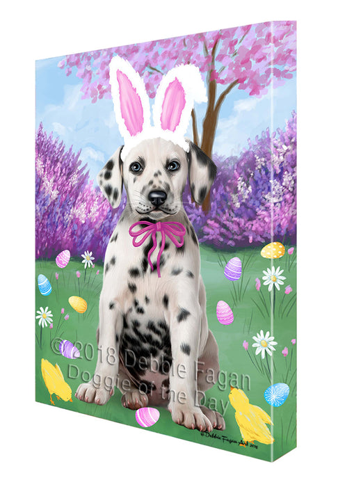 Dalmatian Dog Easter Holiday Canvas Wall Art CVS57855