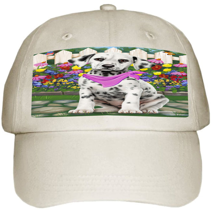 Spring Floral Dalmatian Dog Ball Hat Cap HAT53340