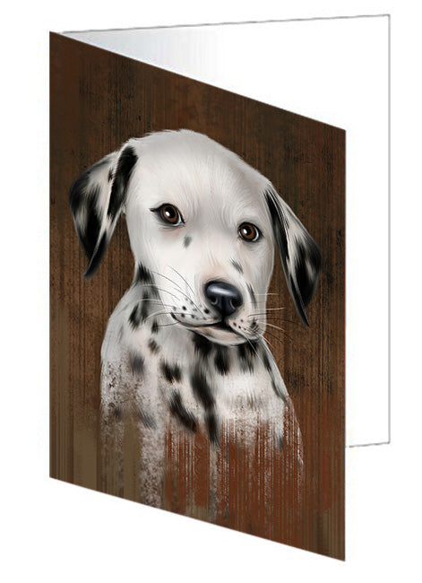 Rustic Dalmatian Dog Handmade Artwork Assorted Pets Greeting Cards and Note Cards with Envelopes for All Occasions and Holiday Seasons GCD55223