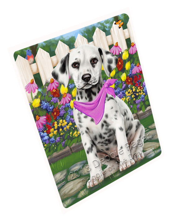 Spring Floral Dalmatian Dog Large Refrigerator / Dishwasher Magnet RMAG58950
